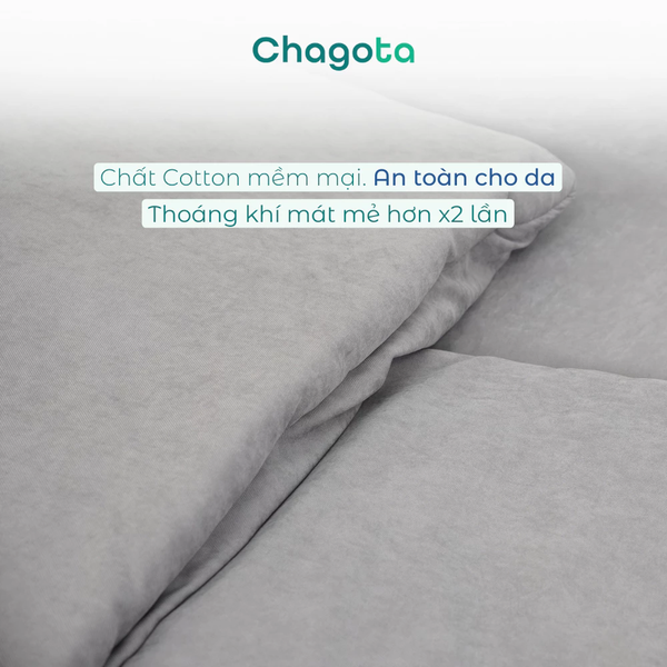 Chăn Bông Mùa Đông Chagota Cotton Cao Cấp, Mềm Mại An Toàn Cho Da 2mx2m5