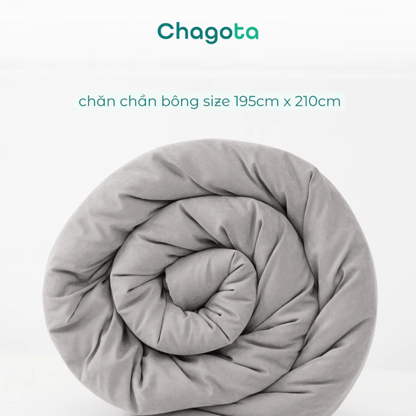 Chăn Bông Mùa Đông Chagota Cotton Cao Cấp, Mềm Mại An Toàn Cho Da 2mx2m5