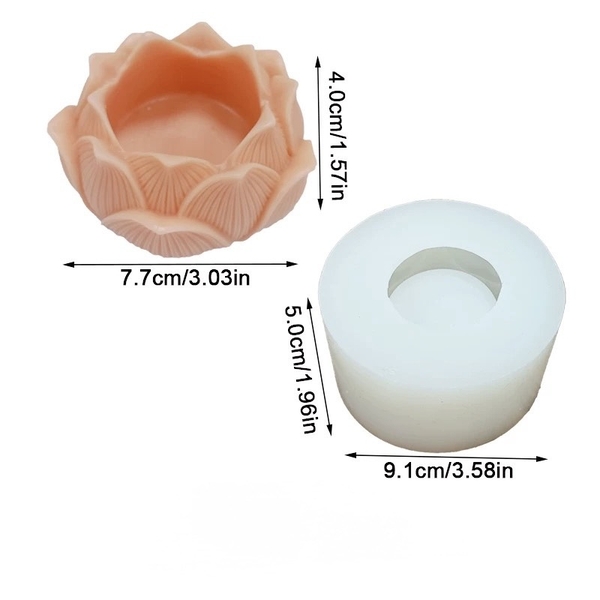 Khuôn Silicon - Hoa Sen Nụ - 8.5cm Búp Sen