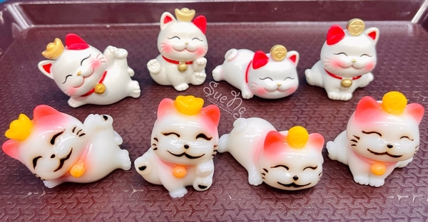 Khuôn Silicon - Động Vật - Mèo Set 4 Mèo Thần Tài