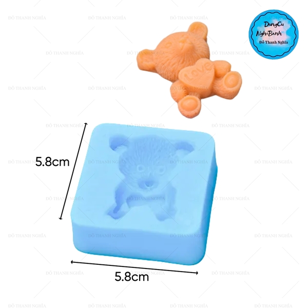Khuôn Silicon - Động Vật - Gấu 3 Vĩ 6c
