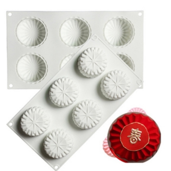 Khuôn Silicon - Đế - Tròn - TRòn Khía Vĩ 6c