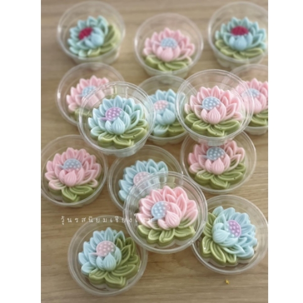 [10 cup] Khuôn Silicon - Cup Set 5cm - M01 - Hoa Sen Hot
