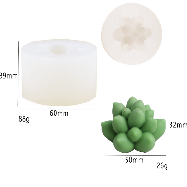 Khuôn Silicon - Sen Đá Tia 5Cm