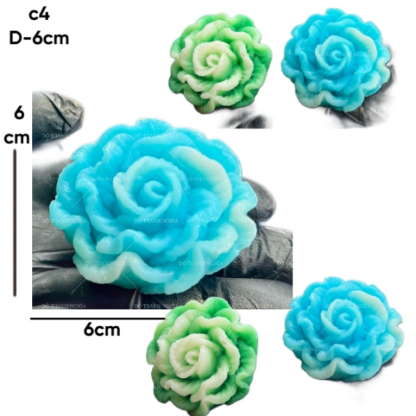 Khuôn Silicon - Hoa Hồng C4 - 6cm