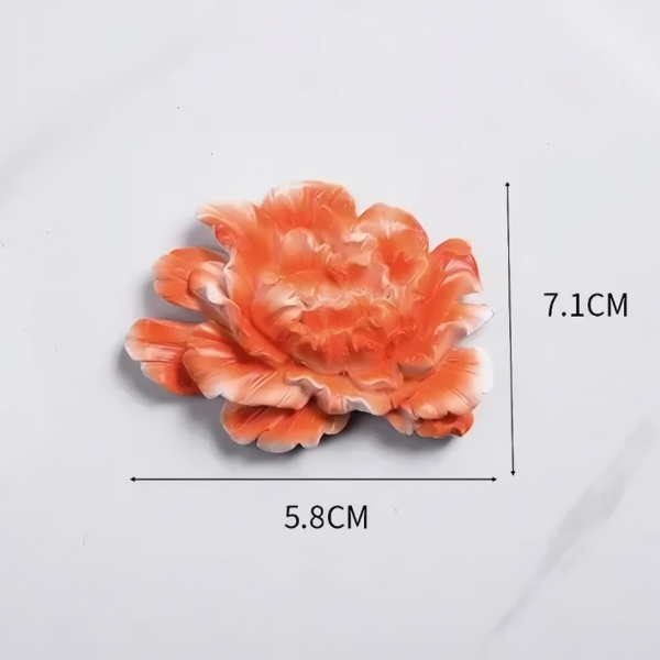 Khuôn Silicon - Hoa Mẫu Đơn - 5.8cm - Mặt Ép