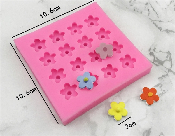 Khuôn Silicon - Hoa Mai Đào Nằm - 1.7cm -16c