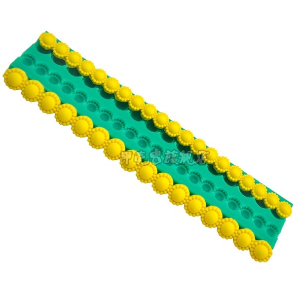 Khuôn Silicon - Viền Chuỗi Dây - Hạt Nút 2c - 20cm
