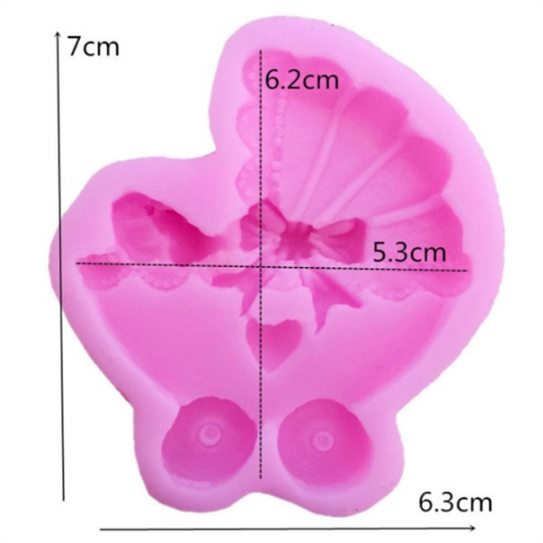 Khuôn Silicon - Em Bé - Xe Nôi 6.2cm