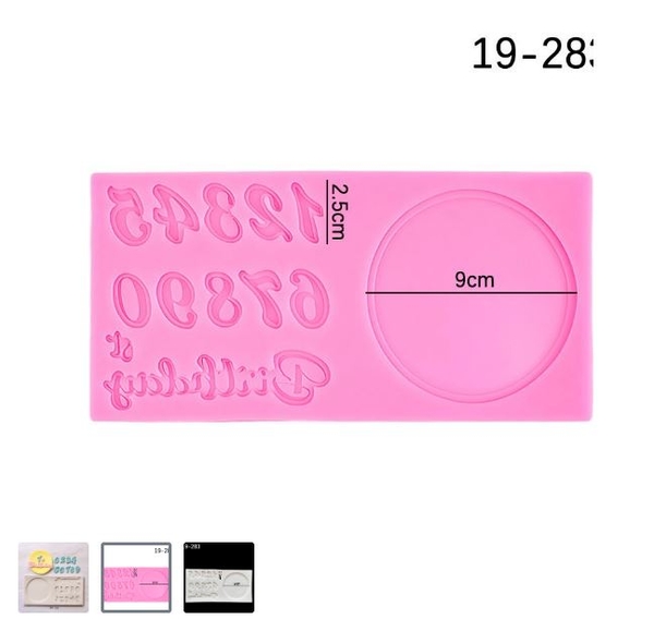 Khuôn Silicon - Số 0-9 - Số Bảng Tròn