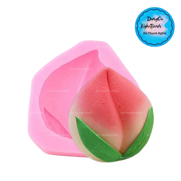 Khuôn Silicon - Trái Cây - Đào 5.2cm Nằm
