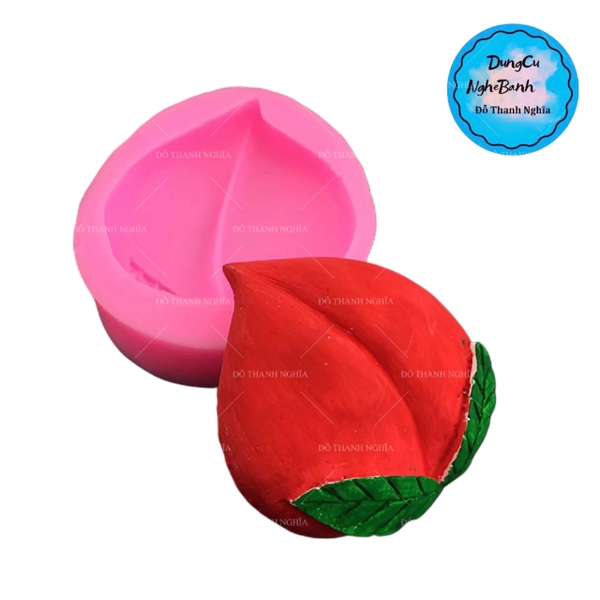 Khuôn Silicon - Trái Cây - Đào 5.2cm Nằm