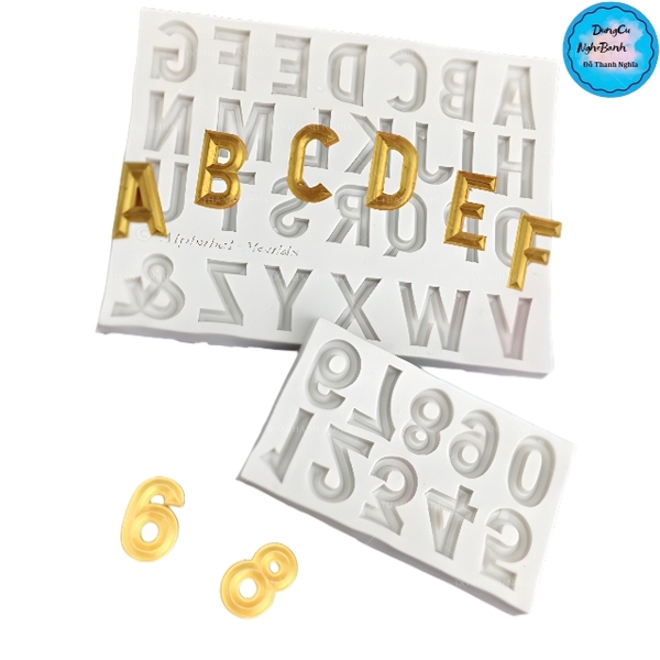 Khuôn Silicon - Chữ Số - Set 2 - 2.4cm