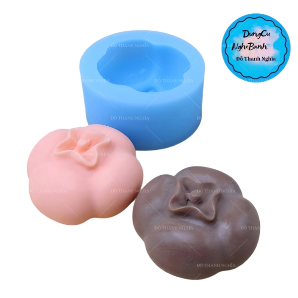 Khuôn Silicon - Trái Cây - Hồng 5.9cm