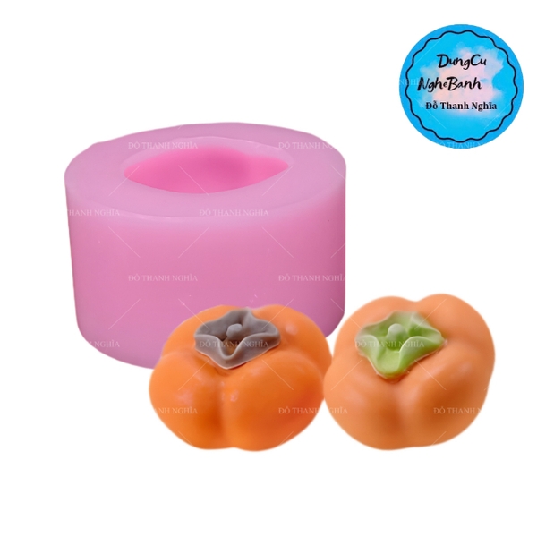 Khuôn Silicon - Trái Cây - Hồng 5.9cm