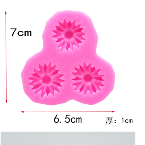 Khuôn Silicon - Hoa Cúc Dẹp 3c - 1cm