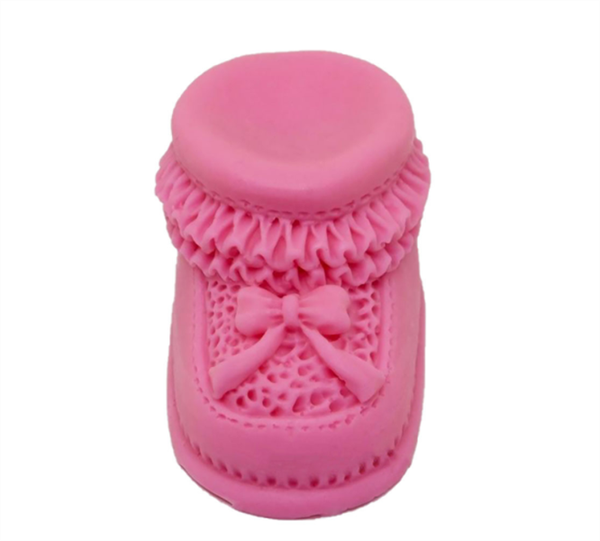 Khuôn Silicon - Em Bé Giày - Nơ Viền 7.5cm 1c