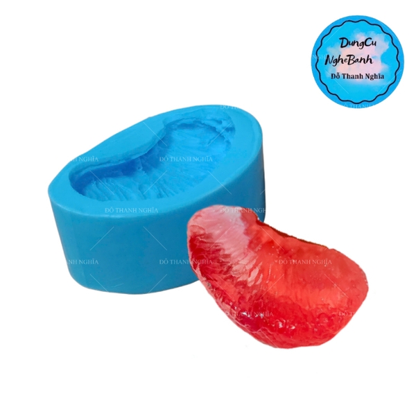 Khuôn Silicon - Trái Cây - Múi Bưởi To 9.5x6cm