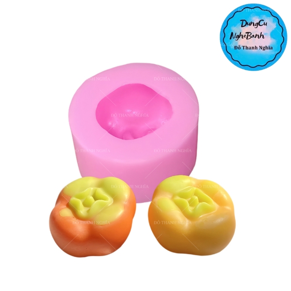 Khuôn Silicon - Trái Cây - Hồng 3.6cm
