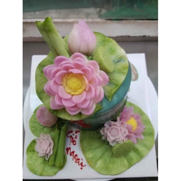 Khuôn Silicon - Hoa Sen Thái Nở - 10.5cm - Nhụy