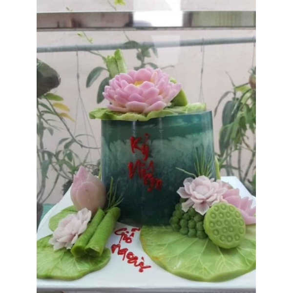 Khuôn Silicon - Hoa Sen Thái Nở - 10.5cm - Nhụy