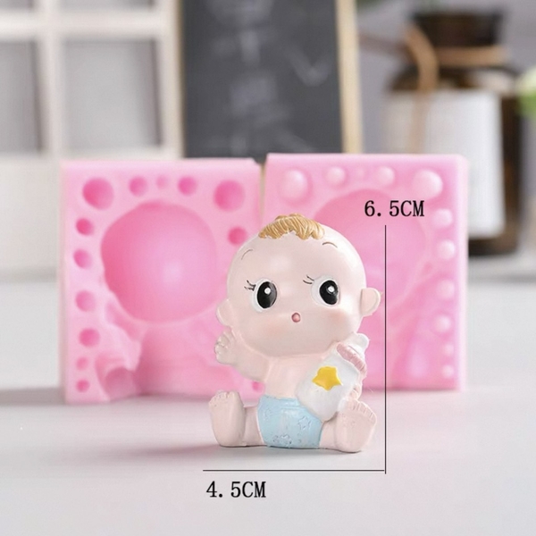 Khuôn Silicon - Em Bé - Bé Trai Bình Bú  Sao 2 Mảnh