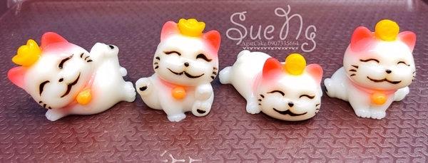 Khuôn Silicon - Động Vật - Mèo Set 4 Mèo Thần Tài