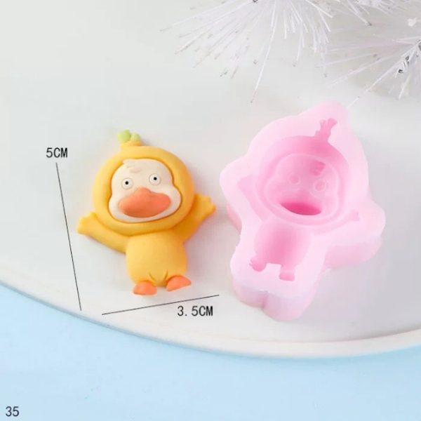 Khuôn Silicon - Động Vật - Vịt Tóc 5cm
