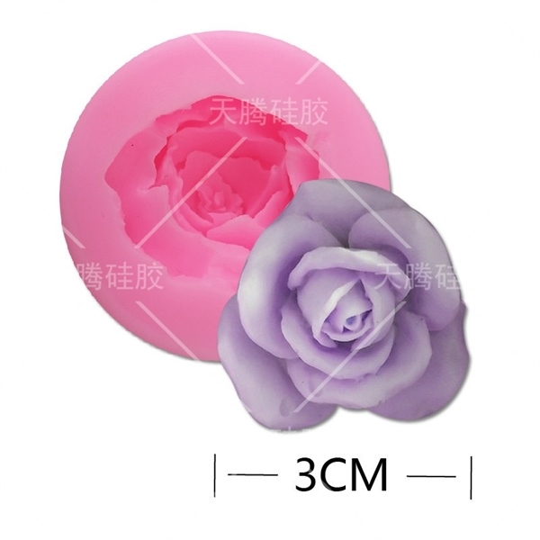Khuôn Silicon - Hoa Hồng Nở Nghiêng 2 Lựa Chọn - 2.5cm