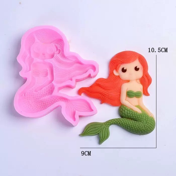 Khuôn Silicon - Biển Tiên Cá - #10 - Ngồi 10.5cm
