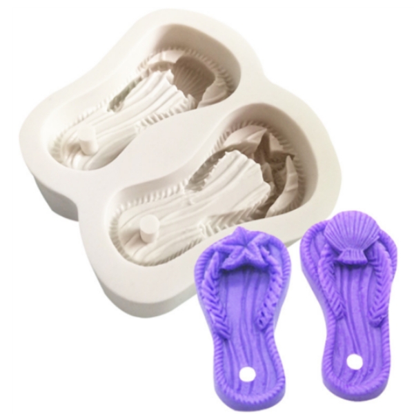 Khuôn Silicon - Em Bé Giày - Đôi Dép Xỏ 6.5cm