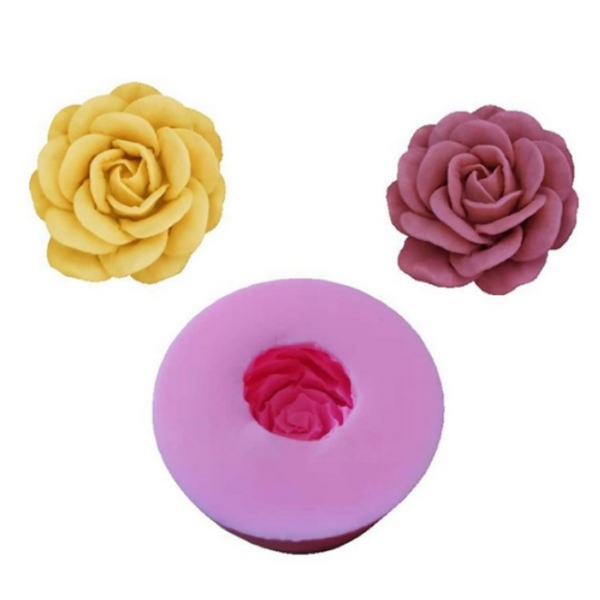 Khuôn Silicon - Hoa Hồng Nở - 6cm - Thái Nở D5