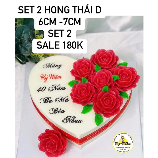 Khuôn Silicon - Hoa Hồng Nở - 6cm - Thái Nở D5