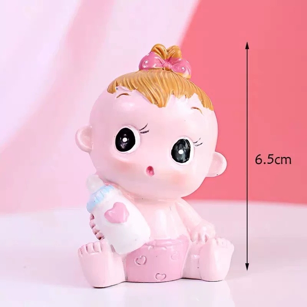 Khuôn Silicon - Em Bé - Bé Gái Bình Bú Tim 2 Mảnh