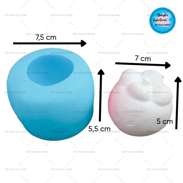 Khuôn Silicon - Trái Cây - Măng Cụt 5.7cm