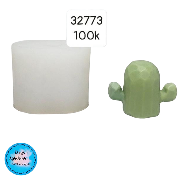 Khuôn Silicon - Sen Đá ĐỨNG  - 7x5.5cm - 2 Chỉa