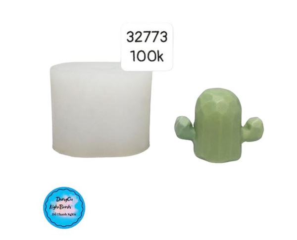 Khuôn Silicon - Sen Đá ĐỨNG  - 7x5.5cm - 2 Chỉa