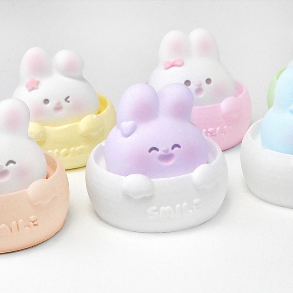 Khuôn Silicon - Động Vật - Con Thỏ Happy 6.3cm