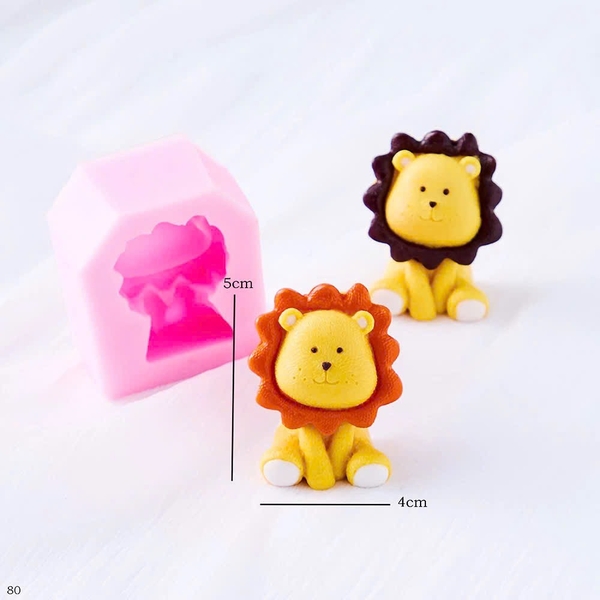 Khuôn Silicon Động Vật Con Sư Tử 5cm