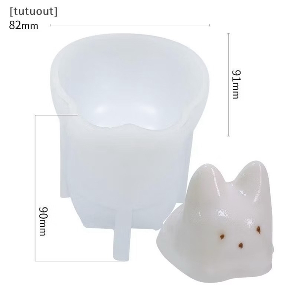 Khuôn Silicon - Động Vật - Con Mèo Ngồi Pudding