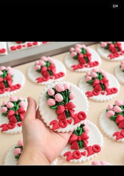 Khuôn Silicon - Hoa Tulip - Chùm Hoa Tulip Kèm Nơ