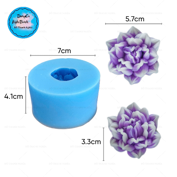 Khuôn Silicon - Hoa Thược Dược X40 5.7cm