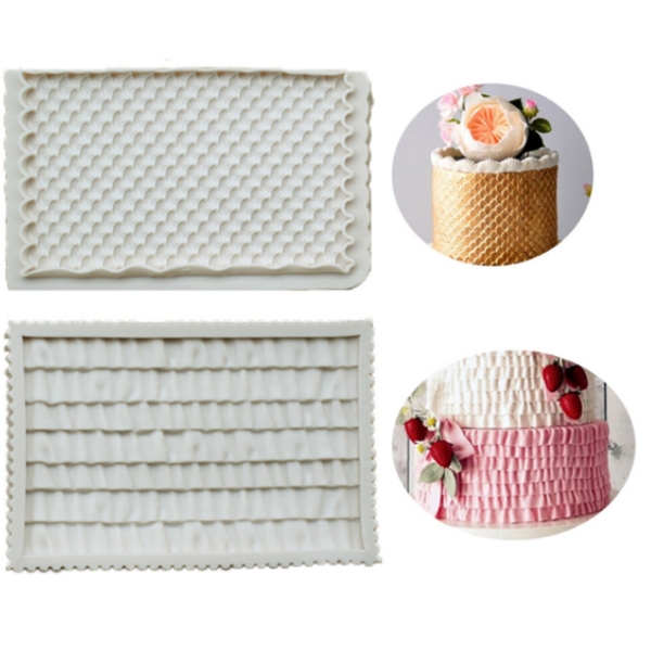 Khuôn Silicon - Viền Mảng Họa Tiết - Vảy Cá 13x8.5cm