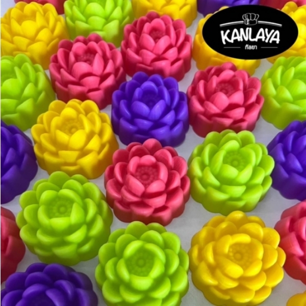 [10 cup] Khuôn Silicon - Cup Set 5cm - M43 - Búp Sen Nở