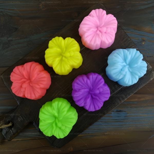 [10 cup] Khuôn Silicon - Cup Set 5cm - M16 - Hoa Dâm Bụt
