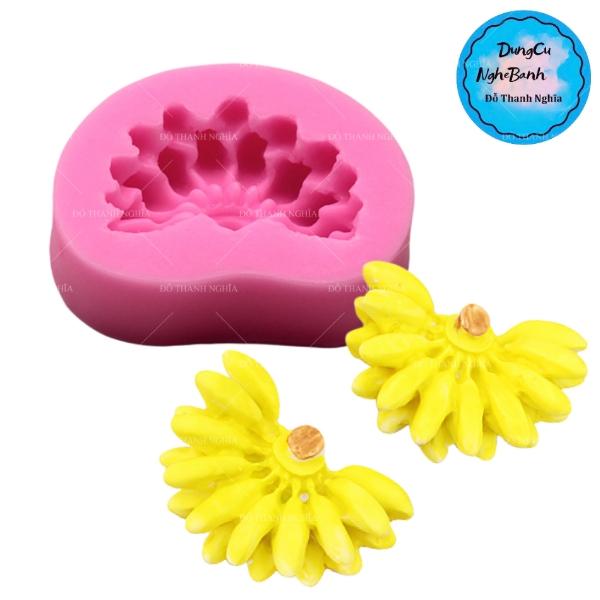 Khuôn Silicon - Trái Cây - Chuối Nải 5cm