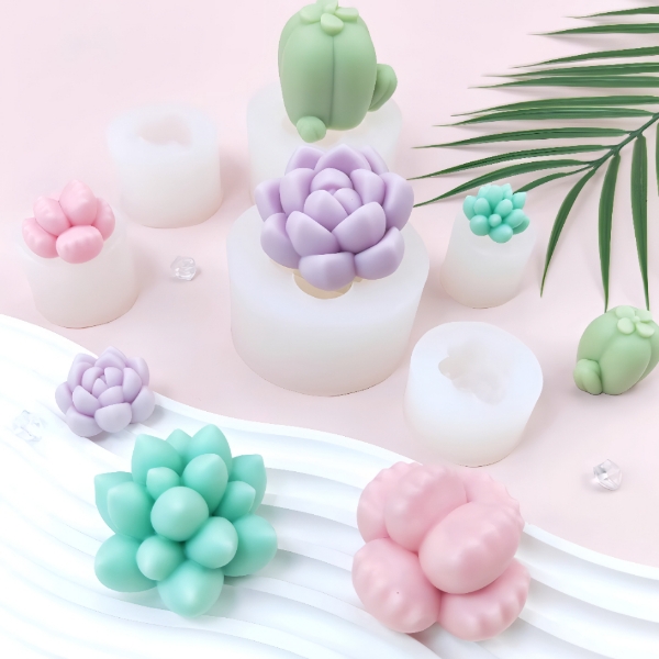 Khuôn Silicon - Sen Đá Tia 5Cm