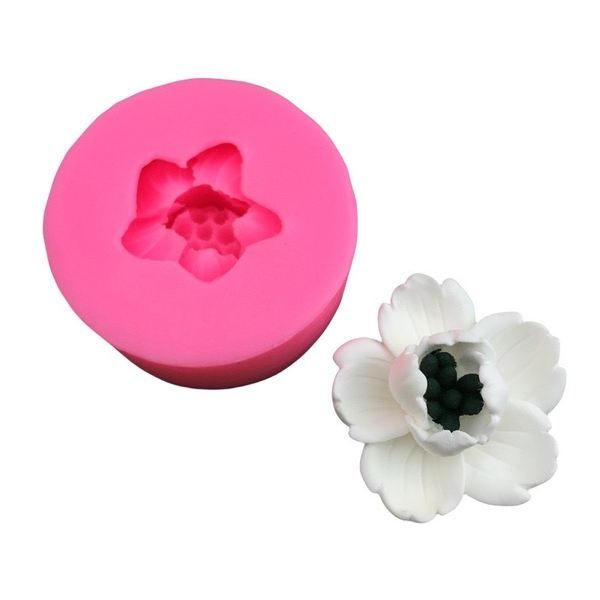 Khuôn Silicon - Hoa Cúc - Cánh Thẳng Nhuỵ 6cm