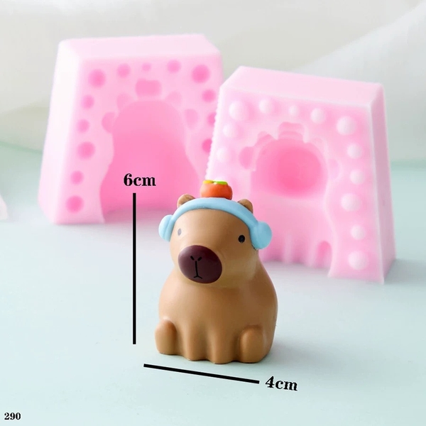 Khuôn Silicon - Động Vật - Capybara 2 Mảnh Tai Nghe
