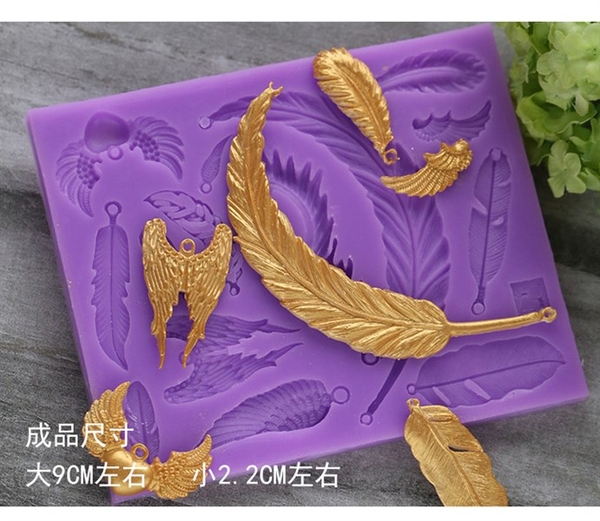 Khuôn Silicon - Lông Vũ - Cánh 14c